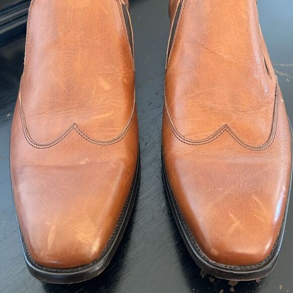 Massimo Matteo Firenze Cuoio (Hand Made In Italy) Brown Leather WINGTIP Shoes - Picture 2 of 12